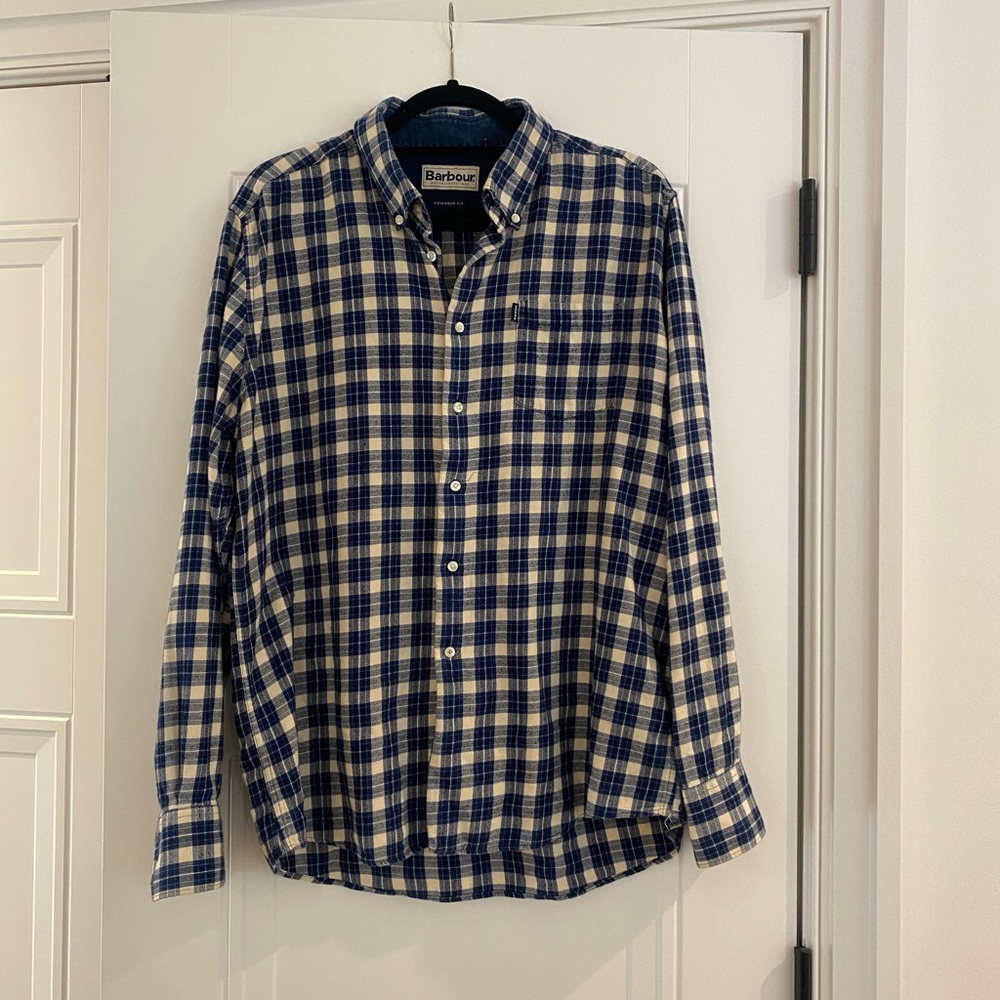 Barbour Men’s Tailored Fit Button Down Shirt Size L
